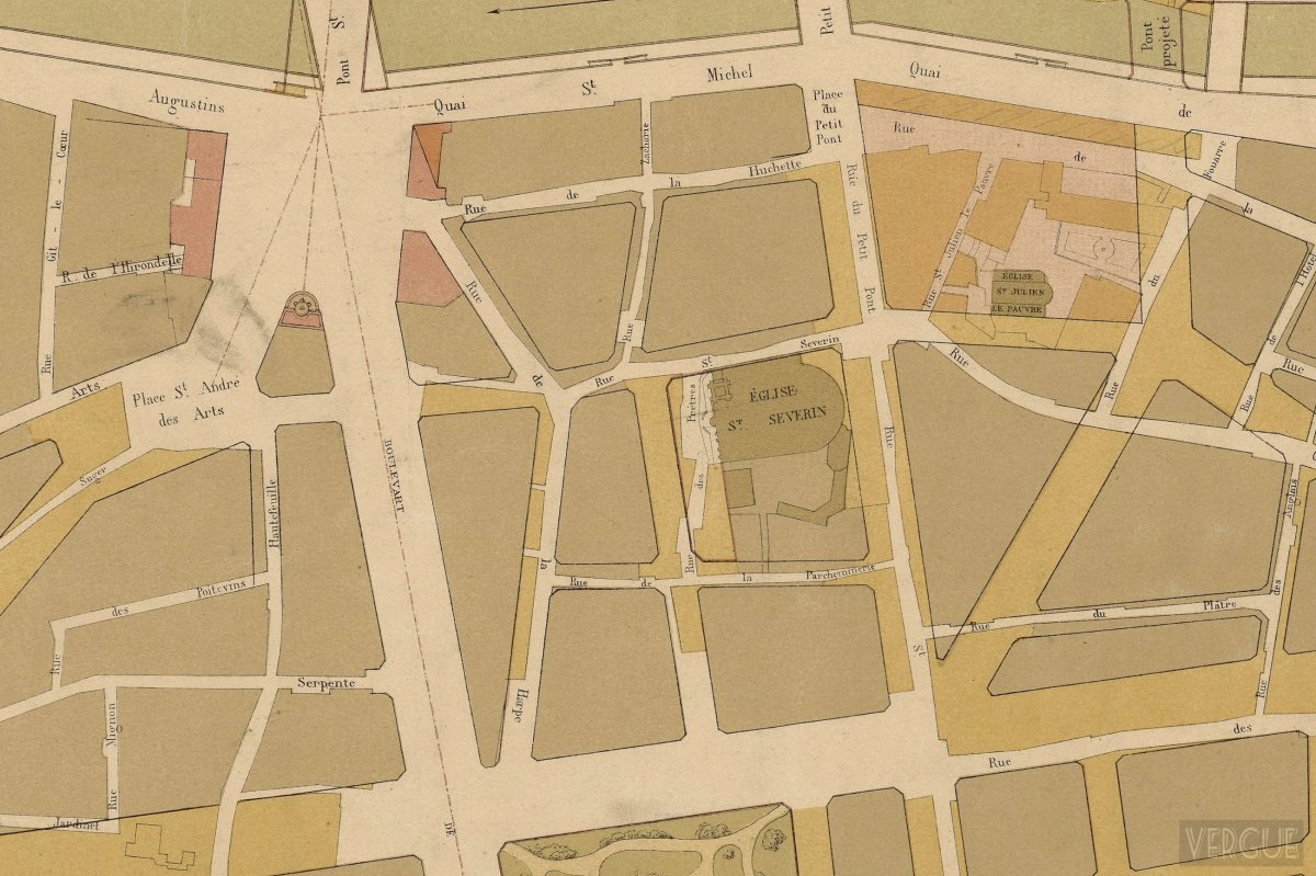 Alignements projetés, quartier Saint Séverin