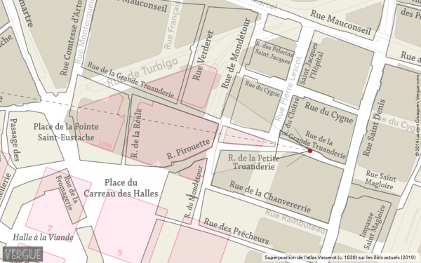 Plan rues de la Truanderie